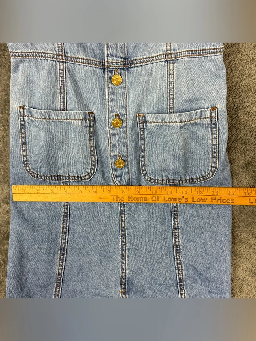 KUT FROM THE KLOTH Denim Jean Midi Button Up Dress Womens Size 0 Pockets Summer - Picture 11 of 14